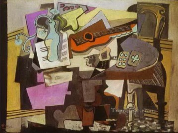 still life lifes Painting - Still Life 1918 1 cubist Pablo Picasso